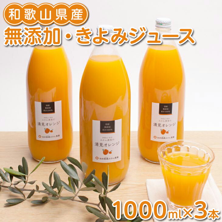 29位! 口コミ数「1件」評価「5」無添加・きよみジュース1000ml×3本◇※着日指定不可※北海道・沖縄・離島への配送不可