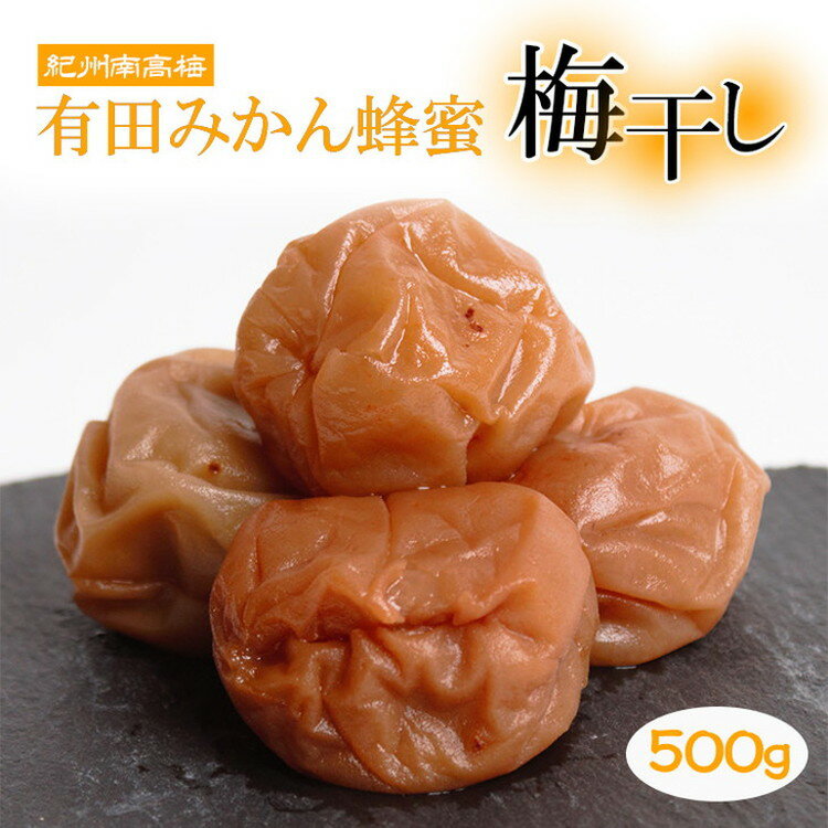 【ふるさと納税】有田みかん蜂蜜梅干し500g【紀州南高梅・なんこう梅】【つぶれ梅・やぶれ梅・家庭用・わけあり・訳あり】【減塩はちみつ梅干し・はち蜜うめぼし】【ゆうパケット便でポスト投函】　※北海道・沖縄・離島への配送不可