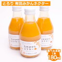 【ふるさと納税】\選べる本数/ とろり みかんネクター180ml | 無添加 100%ストレートジュース 有田みかんジュース ※北海道・沖縄・離島への配送不可