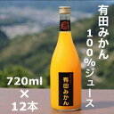 18位! 口コミ数「0件」評価「0」【搾りたて発送】和歌山産　有田みかん100%ジュース 720ml×12本 無添加ストレート※着日指定不可※北海道・沖縄・離島への配送不可