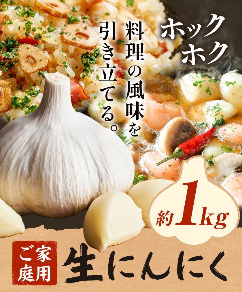【ふるさと納税】にんにく 野菜 和歌山県産 生にんにく 約1kg ご家庭用 厳選館 《5月上旬〜5月中旬頃出荷予定》 和歌山県 日高町 ガーリック 青果物