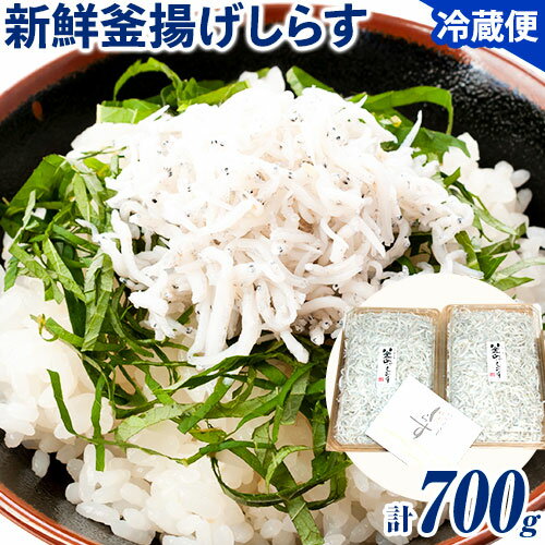 【ふるさと納税】和歌山の海の幸を冷蔵にてお届け「新鮮釜揚げしらす」700g（350g×2パック入）厳選館《6月上旬-12月末頃出荷》釜揚げしらす