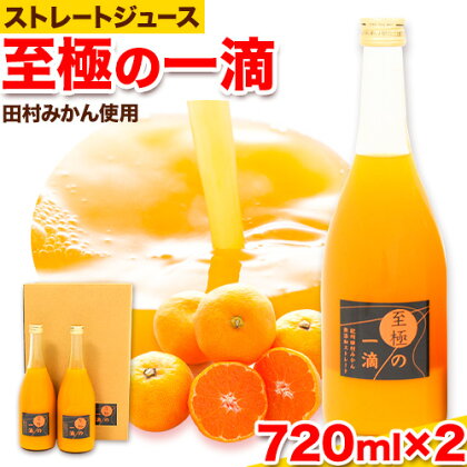 【レビューキャンペーン】田村みかんの新鮮100％ジュース「至極の一滴」 720ml×2本入り 厳選館 《30日以内に出荷予定(土日祝除く)》 和歌山県 日高町 オレンジジュース みかんジュース フルーツジュース 田村みかん 100%使用