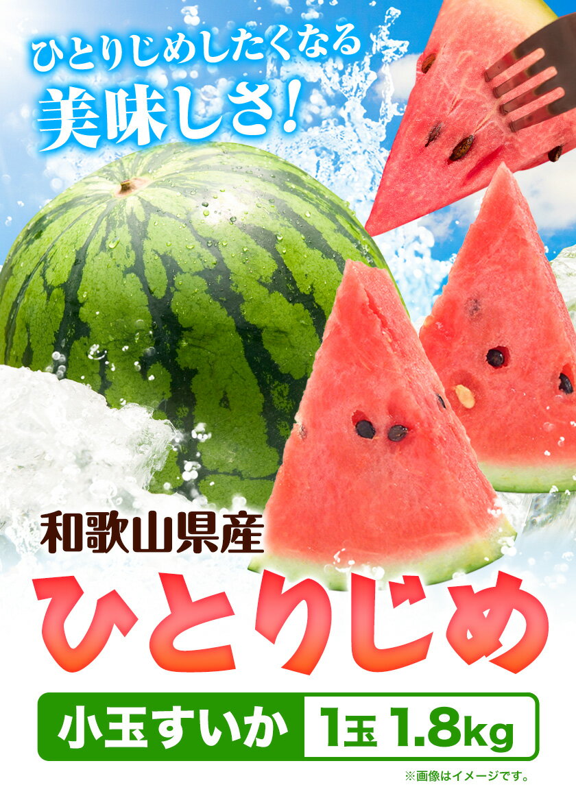 【ふるさと納税】紀州和歌山産 小玉スイカ 「ひとりじめ」 1玉 魚鶴商店《6月上旬-7月下旬頃出荷》 和歌山県 日高町 スイカ スイーツ フルーツ