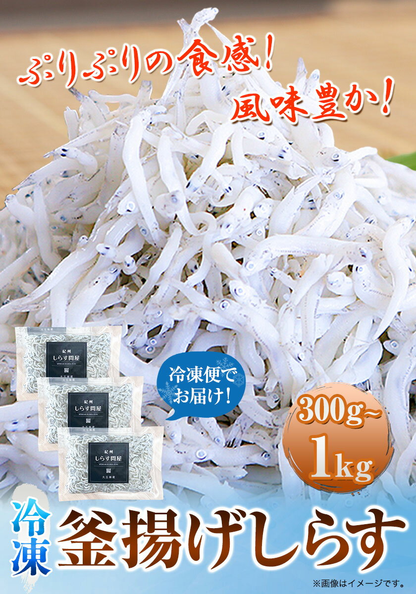 【ふるさと納税】冷凍釜揚げしらす 300g ～ 1kg 大五海産《60日以内に出荷予定(土日祝除く)》和歌山県 日高町 釜揚げ しらす 魚 いわし 和歌山県産 送料無料