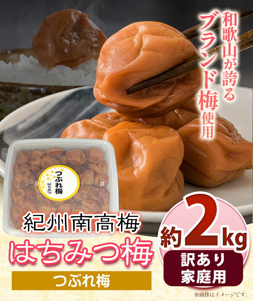 【ふるさと納税】南高梅 はちみつ 梅 紀州南高梅 つぶれ 梅干し 2kg 有限会社プラム《30日以内に出荷予定(土日祝除く)》和歌山県 日高町 10,000 1万円 1万円以下 梅 うめ ウメ 南高梅 つぶれ梅 蜂蜜 紀州 送料無料