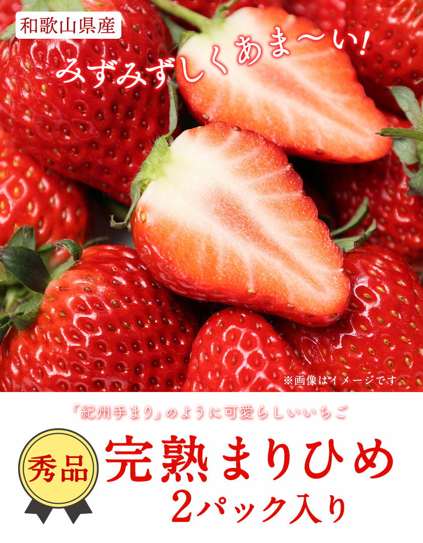 【ふるさと納税】和歌山県産 秀品 完熟まりひめ1箱 (2パック入り) 株式会社松源《2026年1月下旬-3月上旬頃出荷》和歌山県 日高町