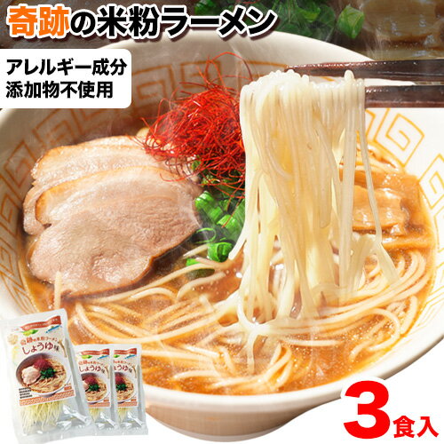 【ふるさと納税】ラーメン 奇跡の米粉ラーメン 3食セット 有