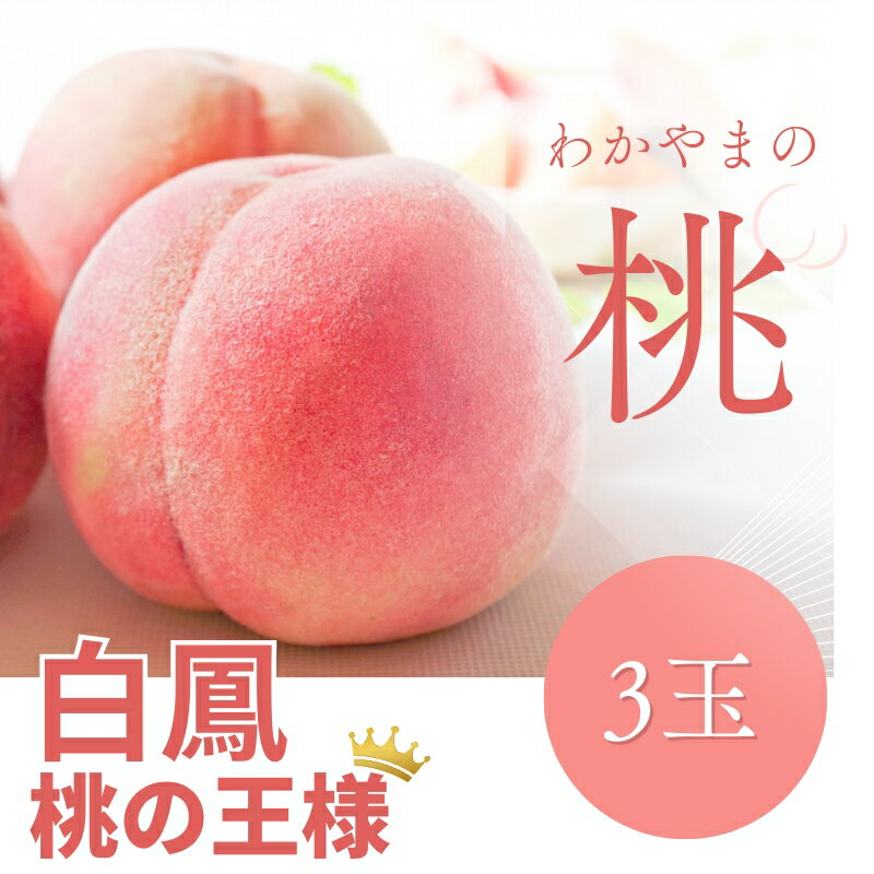 【ふるさと納税】先行販売!【モモ】 白鳳 桃の王様!食べきりやすい3個入り【2025年6月下旬頃より順次発送】【秀品】こだわり農家厳選 【KG17】 | もも フルーツ 果物 くだもの 食品 人気 おすすめ 送料無料