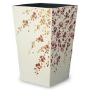 【ふるさと納税】蒔絵調 ダストボックス M角 6.7L 桜ホワイト タツクラフト 【Tk140】 | ゴミ箱 Bosk バスク キッチン ペール キッチン 橋本達之助工芸 TATSU-CRAFT おしゃれ 送料無料 ごみ箱 ダストボックス くず入れ 日本製