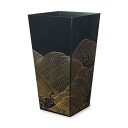 【ふるさと納税】蒔絵調 ダストボックス L角 9.5L 波ブラック タツクラフト 【Tk149】 | ゴミ箱 Bosk バスク キッチン ペール キッチン 橋本達之助工芸 TATSU-CRAFT おしゃれ 送料無料 ごみ箱 ダストボックス くず入れ 日本製