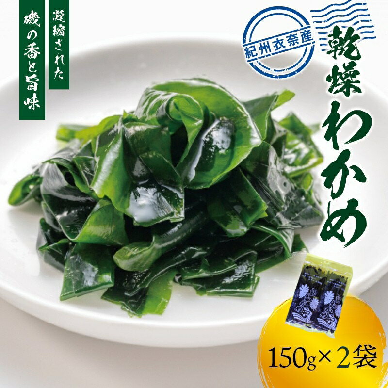 【ふるさと納税】紀州衣奈産乾燥わかめ 150g×2パック（2025年産）［SL9］ | ワカメ 海藻 紀州伊奈 乾燥 魚介類 水産 海産物 食品 人気 おすすめ 送料無料