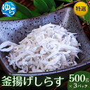 【ふるさと納税】★レビューキャンペーン中★ 特選釜揚げしらす(500gパック入り×3つ) / シラス しらす丼 国産 冷蔵 プレミア和歌山認定 個包装 魚 お魚...