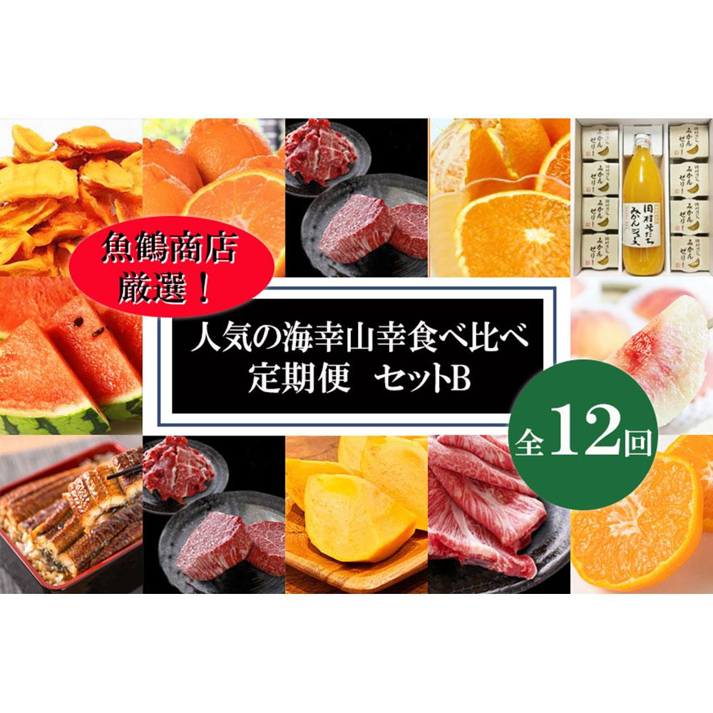 4位! 口コミ数「0件」評価「0」【魚鶴商店厳選！】人気の海幸山幸食べ比べ【定期便全12回】セットB