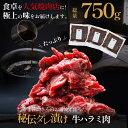 【ふるさと納税】老舗ダルマ?油使用！印南町オリジナル熟成タレ漬け牛ハラミ 750g 【BBQ・焼肉用】 | お肉 にく 食品 和歌山県産 人気 おすすめ 送料無料 ギフト セット