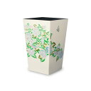 【ふるさと納税】蒔絵調 ダストボックス M角 6.7L 紫陽花ホワイト タツクラフト 【Tk142】 | ゴミ箱 キッチン ペール キッチン おしゃれ 送料無料 ごみ箱 日本製(3)