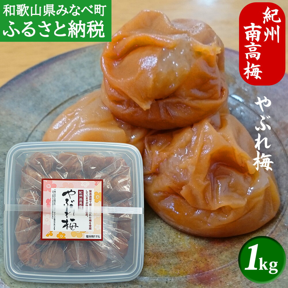【ふるさと納税】 紀州南高梅 やぶれ梅 1kg | 和歌山県 みなべ町 うめぼし 梅干し