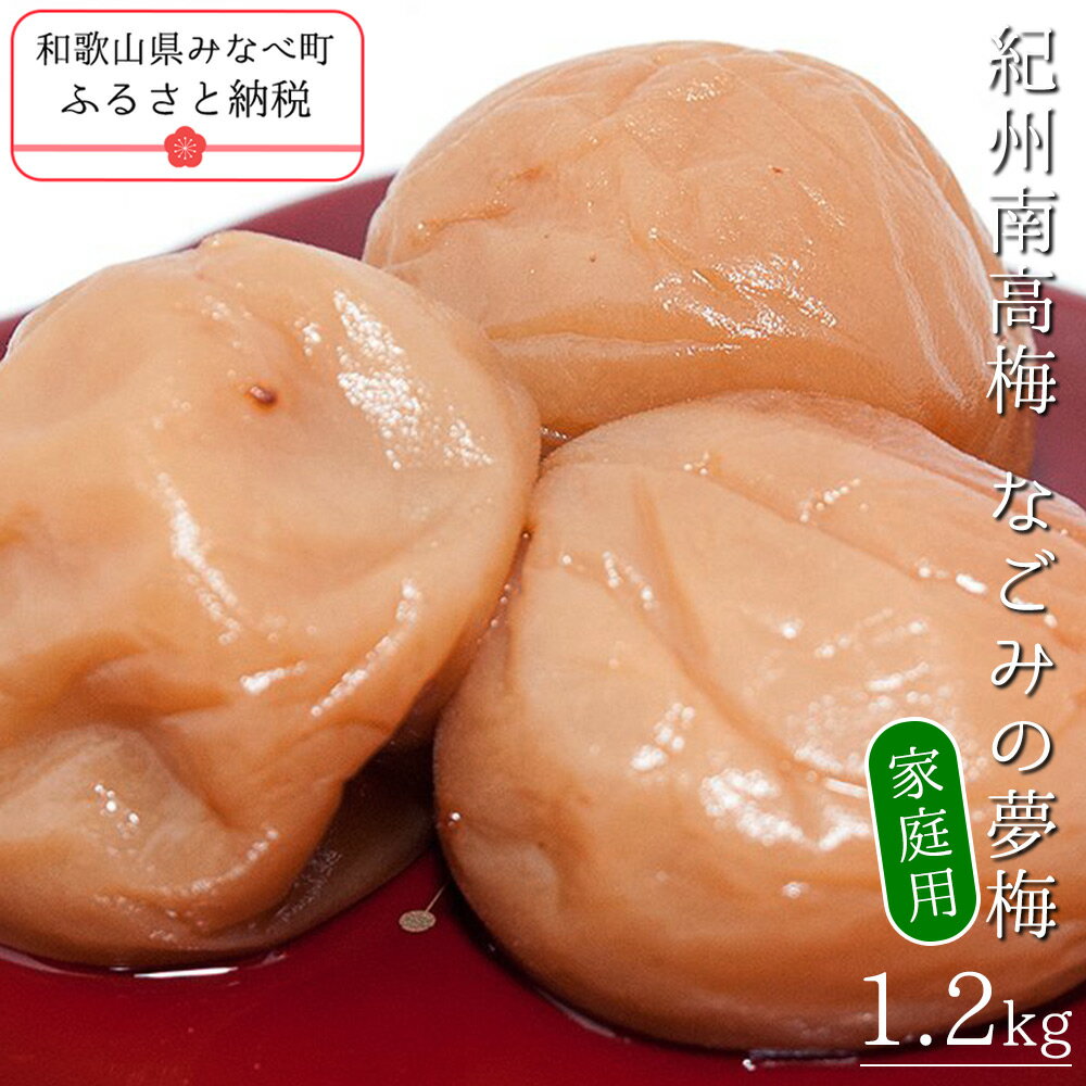 紀州南高梅なごみの夢梅〔家庭用〕 1.2kg | 訳あり [日本一の梅の産地] 紀州 紀州梅干 和歌山 梅 うめ ウメ 梅干し 梅干 塩分控えめ 減塩 はちみつ梅 甘口