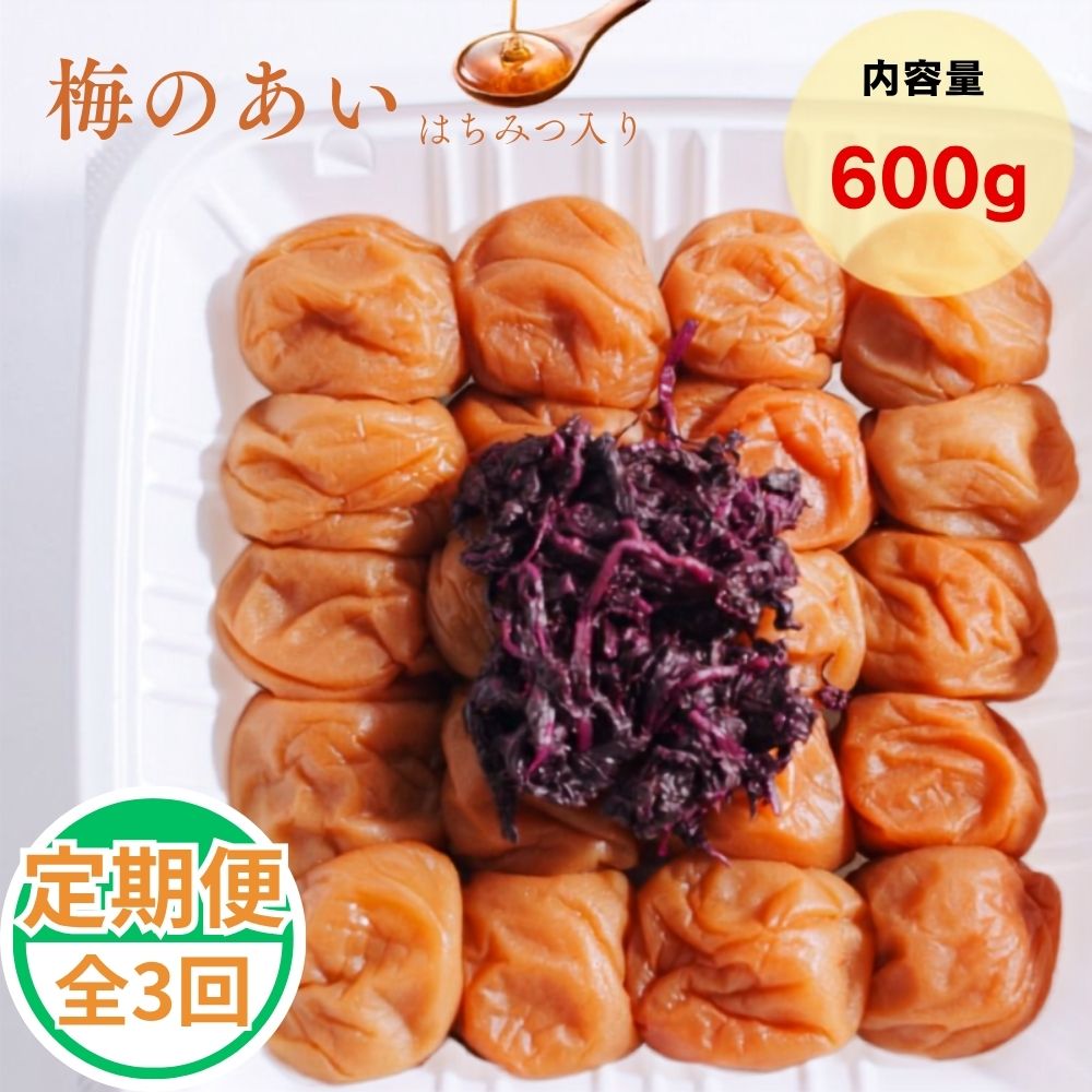 味の特徴 後口の残らない濃厚な旨味と甘さがあるはちみつ梅干です。塩分も程よい8％なのでお子様からご年配の方まで召し上がっていただける上品な食べやすい梅干です。全3回の定期便です！ 商品詳細 名称 調味梅干 原材料名 梅、しそ、漬け原材料[食塩、砂糖、還元水飴、発酵調味料、たん白加水分解物、はちみつ]／酒精、調味料(アミノ酸等)、酸味料、甘味料(ステビア)、V.B1、香料、（一部に大豆を含む） 原料原産地名 和歌山県（梅） 内容量 600g×3回 塩分 約8％ 賞味期限 180日 保存方法 直射日光、高温多湿をさけて、常温で保存してください。 製造者 永岡食品株式会社 和歌山県日高郡みなべ町芝576 ・ふるさと納税FAQはこちら ・寄附申込みのキャンセル、返礼品の変更・返品はできません。あらかじめご了承ください。