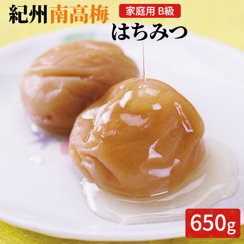 紀州南高梅 はちみつ 家庭用B級 650g |梅干 うめぼし 南高梅 はちみつ梅 蜂蜜 和歌山