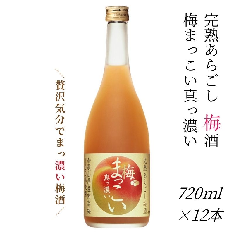メルシャン×みなべ町・JA紀州 完熟あらごし梅酒 梅まっこい 真っ濃い 720ml×12本 完熟南高梅のフルーティな甘さと、とろりとした口当り。