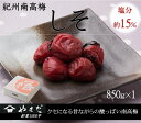 【ふるさと納税】紀州南高梅 しそ(塩分約15%) 850g