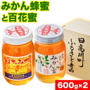 【ふるさと納税】みかん蜂蜜と百花蜜 蜂蜜2種類セット 600g ×2本 株式会社フラット フィールド オペレーションズ 日高川町事業所 道の駅SanPin中津)《90日以内に出荷予定(土日祝除く)》和歌山県 日高川町 蜂蜜 みかん 百花