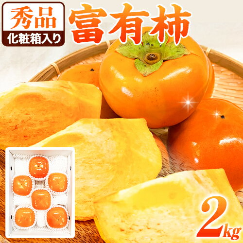 【ふるさと納税】<先行予約>秀品 和歌山 秋の味覚 富有柿 約2kg 化粧箱入 株式会社魚鶴《2025年11月上旬-12月上旬頃出荷》和歌山県 日高川町 柿 富有柿 フルーツ