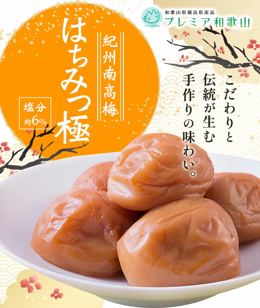 【ふるさと納税】梅干し 紀州南高梅 はちみつ 極 塩分 約6% 500g 850g 1パック 《60日以内に出荷予定(土日祝除く)》 株式会社やまだ 和歌山県 日高川町 梅 はちみつ梅 梅干し 米 おかず 国産 送料無料