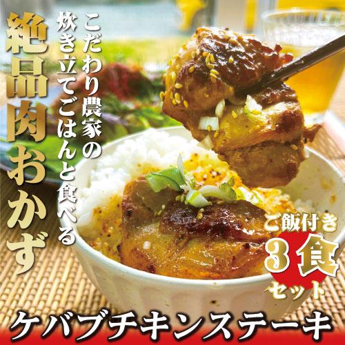 24位! 口コミ数「0件」評価「0」絶品ケバブチキンステーキ3種(各1パック) とごはん 3パック