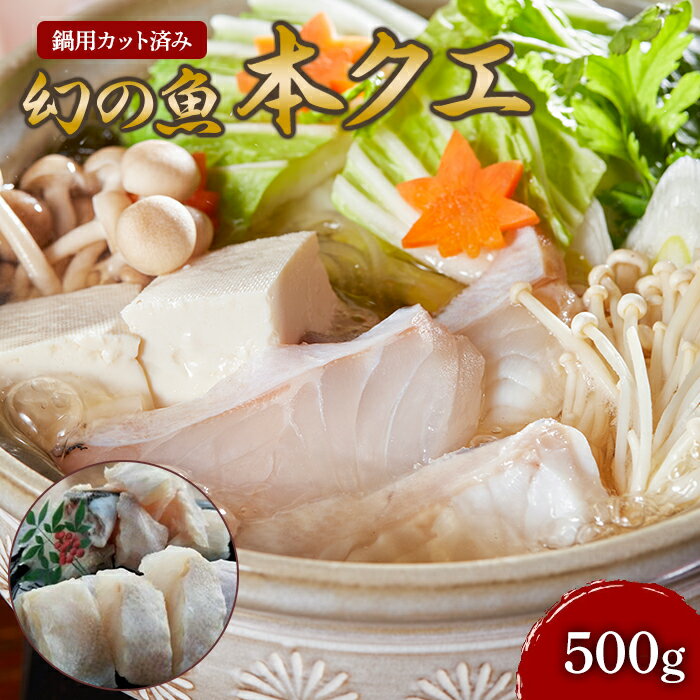 44位! 口コミ数「1件」評価「5」幻の魚　本クエ鍋用　紀州和歌山　500g | 楽天ふるさと お取り寄せグルメ 食品 食べ物 たべもの お土産 プレゼント ギフト 魚 さかな･･･ 