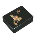 【ふるさと納税】紀州漆器 新丸型文庫DX 黒 平安物語【YG340】 | クラフト 民芸 人気 おすすめ 送料無料