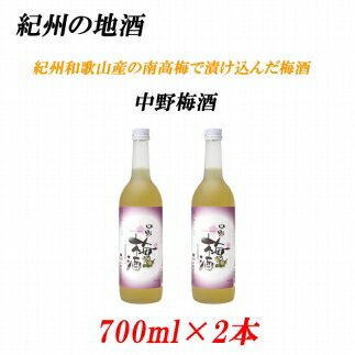 ■紀州の地酒 中野梅酒 なかのうめしゅ14度 720ml×2本 | 酒 地酒 梅酒 梅 紀州 お酒 和歌山 和歌山県 特産品 お取り寄せ 取り寄せ ご当地 アルコール飲料 お酒セット 土産 ご当地おみやげ 支援 南高梅 うめ 上富田町 返礼品 お土産 紀州梅 セット 名産品