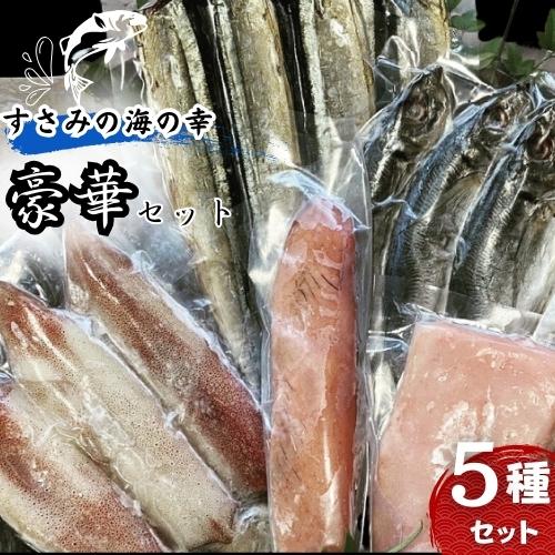 魚介類・水産加工品(サンマ)人気ランク13位　口コミ数「0件」評価「0」「【ふるさと納税】すさみ海の幸豪華セット（熟成ケンケン鰹タタキ×1節、熟成まぐろ×1節 、赤イカ×3～5匹、干物×6枚【あじ開き×3 、さんまみりん干し×3】）/ かつお かつおのたたき カツオ まぐろ 鮪 いか アジ サンマ 詰め合わせ ひもの」