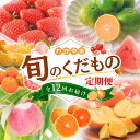 【ふるさと納税】わかやま旬のくだもの定期便 全12回【S】(配送日時指定不可)※北海道・沖縄・離島への配送不可 / 定期便 フルーツ みかん いちご イチゴ 清見オレンジ セミノール 河内晩柑 カラマンダリン すいか 桃 ジュース みかん 柿 みかん 12回