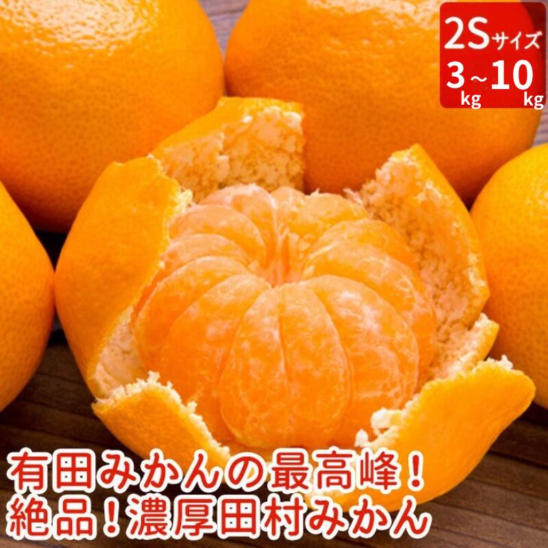 【和歌山特産品】 【プレミアムブランド】 絶品! 濃厚 田村みかん〔2Sサイズ〕秀品 【選べる容量】 約3kg 約5kg 約10kg ※2024年11月下旬～12月下旬頃に順次発送予定 ※北海道・沖縄・離島への配送不可 / 有田みかん 有田 みかん 果物 フルーツ くだもの
