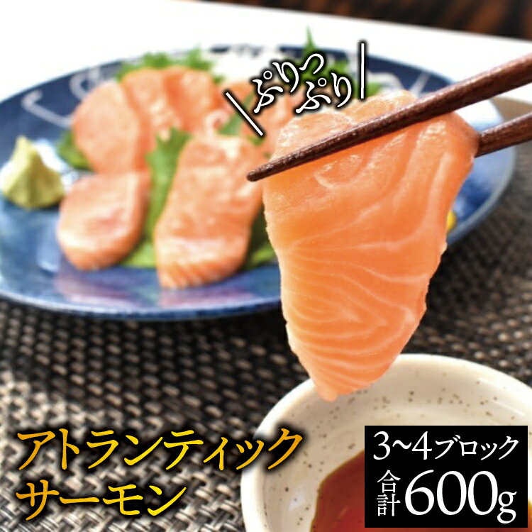 タスマニア産サーモンブロック 3ブロック 合計600g [抜群の脂乗りと旨み、プリっとした食感をご堪能ください] ( サーモン 鮭 さけ 刺身 さしみ 冷凍 オーストラリア産 )
