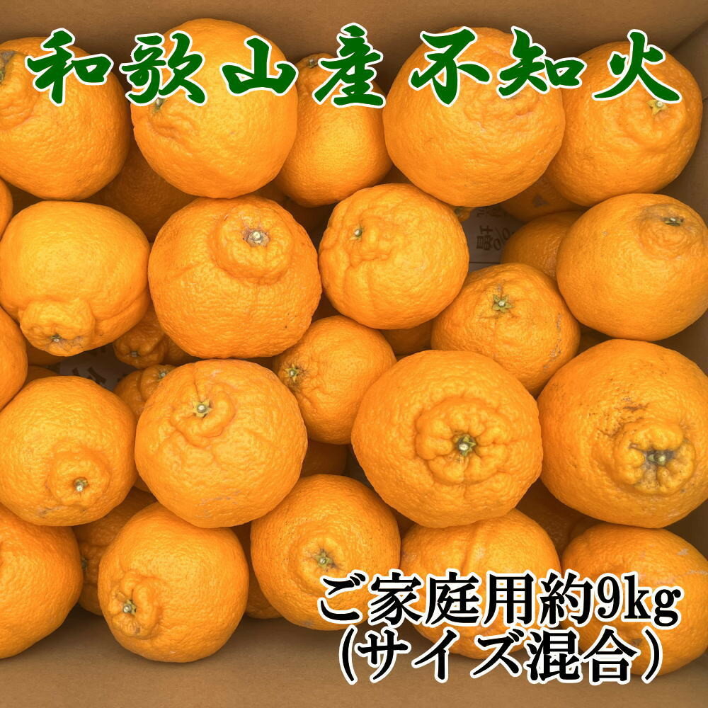 「農園直送」和歌山県産不知火 もりもりの約9kg(サイズ混合 ご家庭用)※2027年2月下旬〜2027年3月下旬頃発送 / 果物 くだもの フルーツ デコポン 蜜柑 みかん オレンジ 柑橘