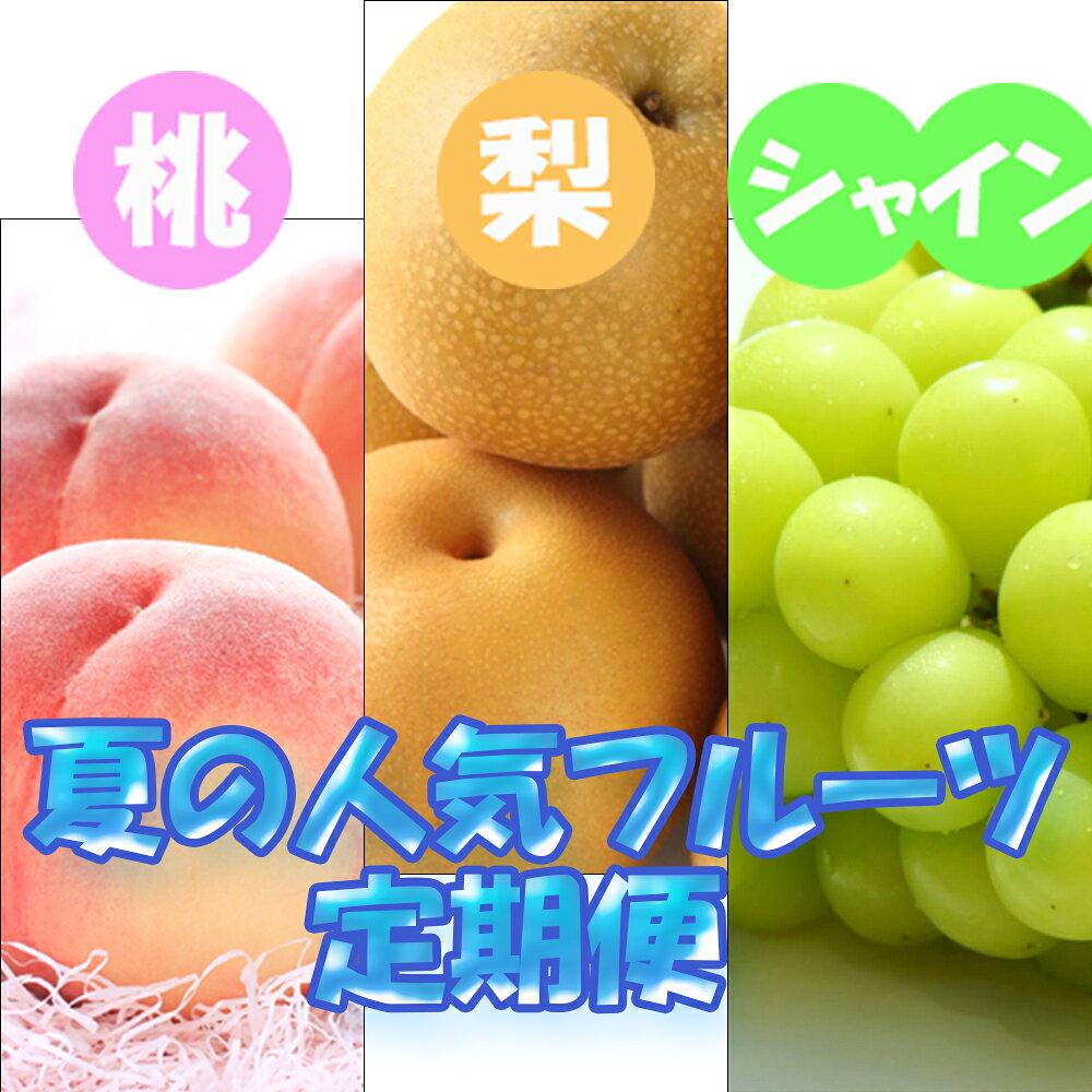 定期便全3回 [7月・8月・9月発送] 和歌山の夏の人気フルーツをお届け(桃・梨・シャイン)[tkb429]