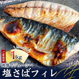 【ふるさと納税】【ご家庭用】大容量！塩さばフィレ 1kg さば サバ 鯖 フィレ 切り身 切身 魚 海鮮 焼き魚 おかず