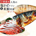 【ふるさと納税】【ご家庭用訳あり】人気の塩さばフィレ&紅鮭切身セット 【選べる容量】 計1kg 計2kg/ 冷凍 おかず 惣菜 サバ 鯖 つまみ 海鮮 魚 塩サ...