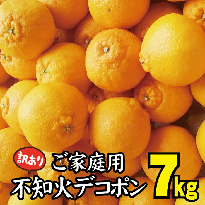 【ふるさと納税】【訳あり】ちょこっと訳あり不知火デコポン 約7kg【ご家庭用】 ※2022年2月中旬〜4月中旬に順次発送予定（お届け日指定不可） ワケあり ワケアリ みかん オレンジ