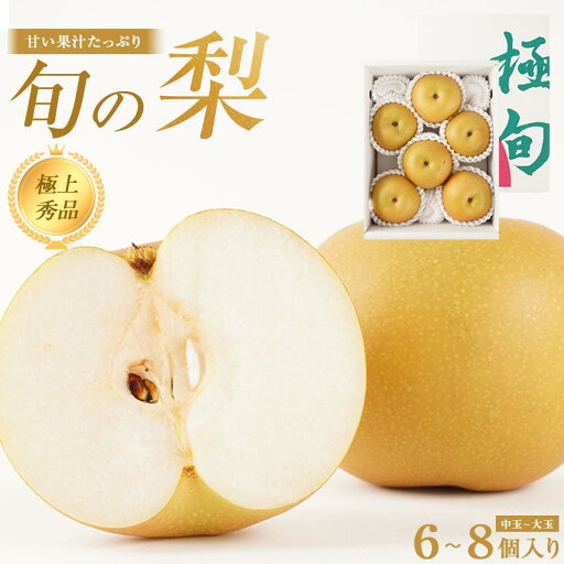 【ふるさと納税】先行予約 旬の梨 極上 秀品(中玉~大玉)6~8個入り 【2025年8月末頃~9月中旬頃発送】【KG23】 | 梨 なし フルーツ 果物 くだもの 食品 人気 おすすめ 送料無料 産地直送 【ふるさと納税】先行予約 旬の梨 極上 秀品(中玉~大玉)6~8個入り 【2025年8月末頃~9月中旬頃発送】【KG23】 | 梨 なし フルーツ 果物 くだもの 食品 人気 おすすめ 送料無料 産地直送