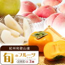 【ふるさと納税】【7・8・10月 全3回】紀州和歌山産旬のフルーツセット(桃・梨・ひらたねなし柿)定期便 【魚鶴商店】【UT68】 | フルーツ 果物 くだもの...