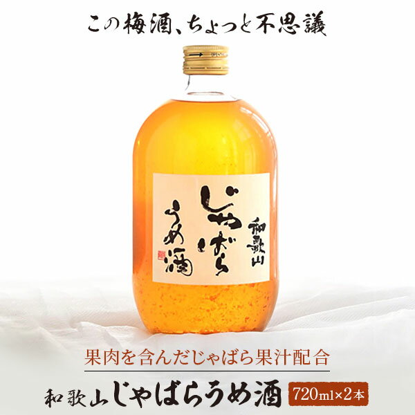 【ふるさと納税】和歌山じゃばらうめ酒　720ml×2本 | 楽天ふるさと 納税 和歌山県 和歌山 那智勝浦町 那智勝浦 支援 支援品 返礼品 酒 お酒 梅酒 じゃばら ジャバラ ご当地 特産品 家飲み 宅飲み おうち時間 和三盆 和三盆糖 ドリンク リキュール うめ 梅 ウメ酒 うめ酒