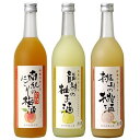 【ふるさと納税】(A001)和歌のめぐみ酒【A】セット720ml3種(完熟にごり梅酒/龍神の柚子酒/桃山の桃酒)