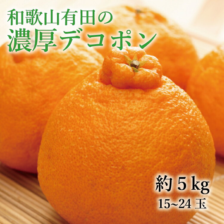 【ふるさと納税】 【大人気】和歌山 有田の濃厚 デコポン 15〜24玉 (約5kg) ※2025年1月中旬〜3月下旬頃に順次発送のサムネイル