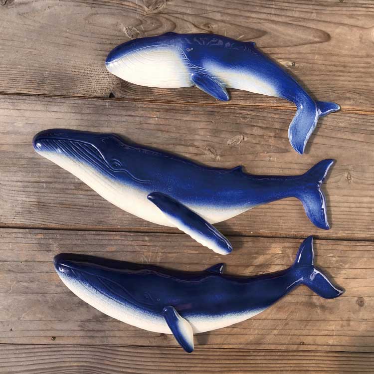 【ふるさと納税】 くじら の 壁掛け セットB（ザトウ鯨、ナガス鯨の壁掛け）