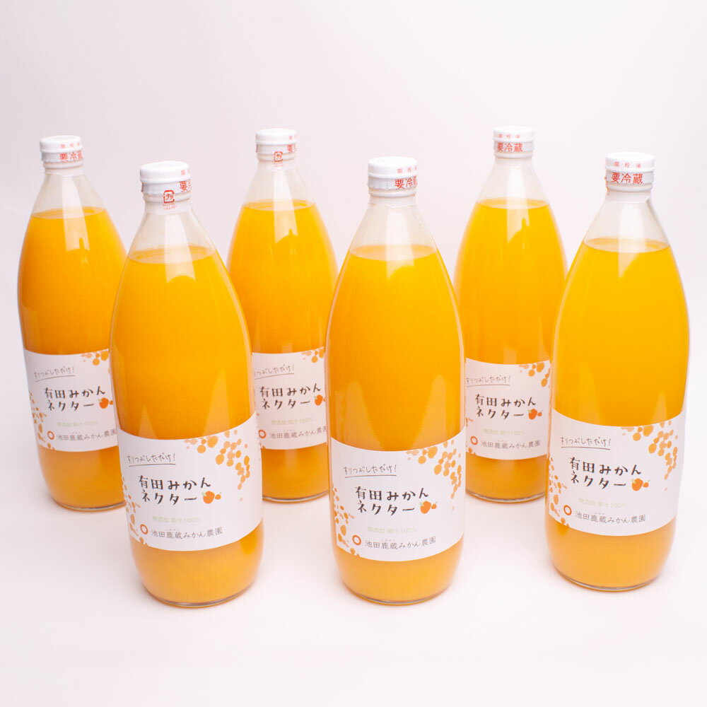 とろり　みかんネクター1000ml×6本【無添加100%ストレートジュース】【有田みかんジュース】 / みかん ジュース フルーツジュース ストレートジュース 無添加