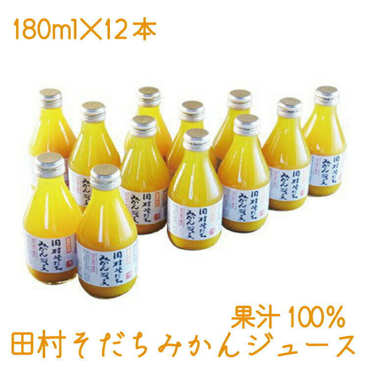 果汁100% 田村そだちみかんジュース 180ml×12本